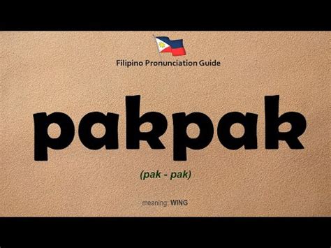 pakpak tagalog.